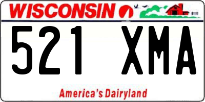 WI license plate 521XMA