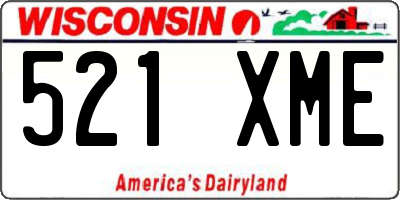 WI license plate 521XME