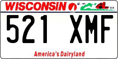 WI license plate 521XMF