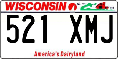 WI license plate 521XMJ