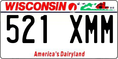 WI license plate 521XMM