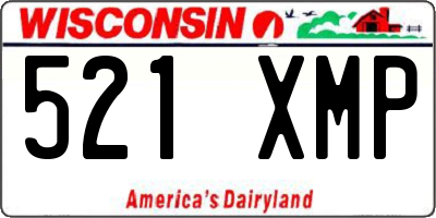 WI license plate 521XMP