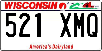 WI license plate 521XMQ