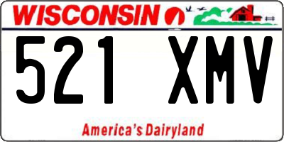 WI license plate 521XMV