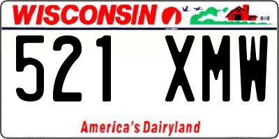 WI license plate 521XMW