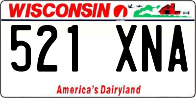 WI license plate 521XNA