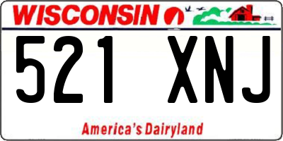 WI license plate 521XNJ