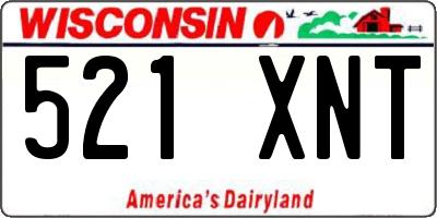 WI license plate 521XNT