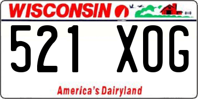 WI license plate 521XOG