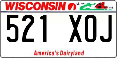 WI license plate 521XOJ