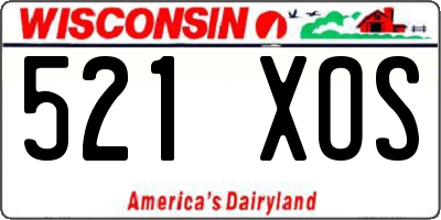 WI license plate 521XOS