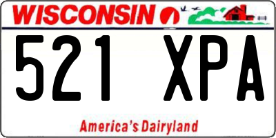 WI license plate 521XPA