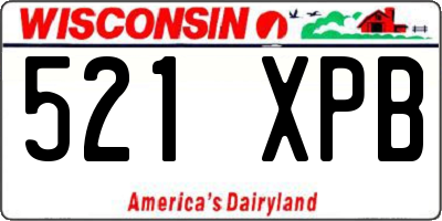 WI license plate 521XPB