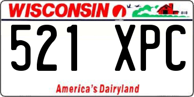 WI license plate 521XPC