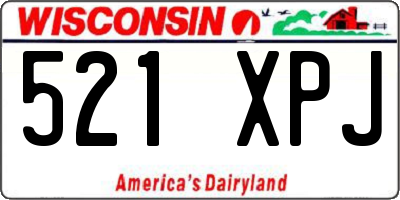 WI license plate 521XPJ