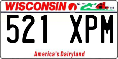 WI license plate 521XPM