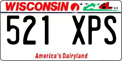 WI license plate 521XPS