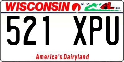 WI license plate 521XPU