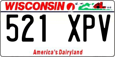 WI license plate 521XPV