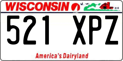 WI license plate 521XPZ