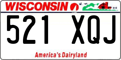 WI license plate 521XQJ