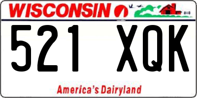 WI license plate 521XQK