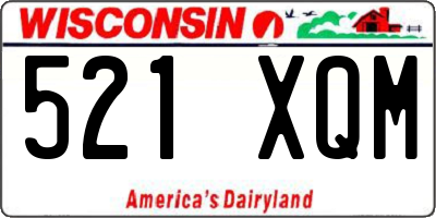 WI license plate 521XQM