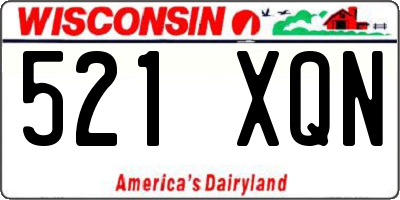 WI license plate 521XQN