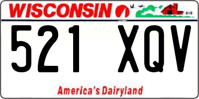 WI license plate 521XQV