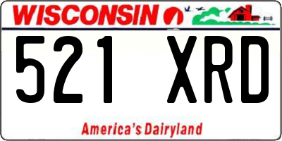 WI license plate 521XRD