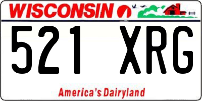 WI license plate 521XRG