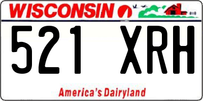WI license plate 521XRH