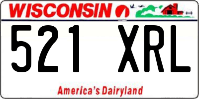 WI license plate 521XRL