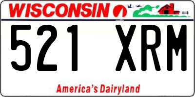 WI license plate 521XRM