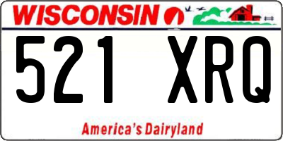 WI license plate 521XRQ