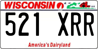 WI license plate 521XRR