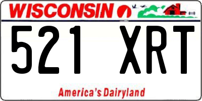 WI license plate 521XRT