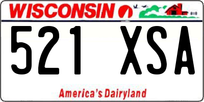 WI license plate 521XSA
