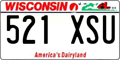 WI license plate 521XSU