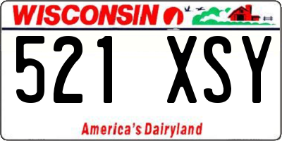 WI license plate 521XSY