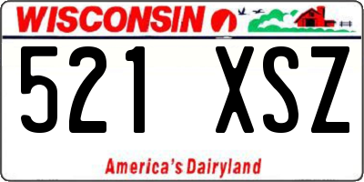 WI license plate 521XSZ