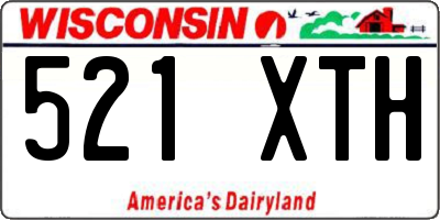 WI license plate 521XTH