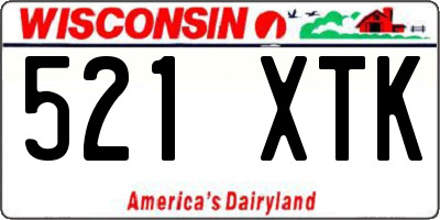 WI license plate 521XTK