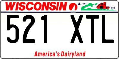 WI license plate 521XTL