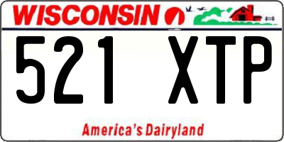 WI license plate 521XTP