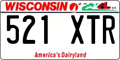 WI license plate 521XTR