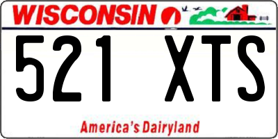 WI license plate 521XTS