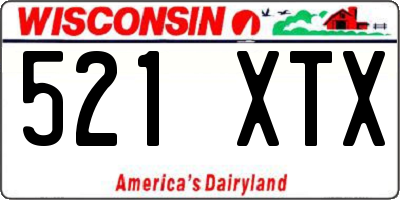 WI license plate 521XTX