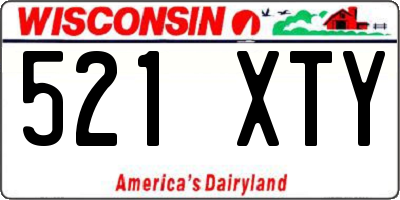 WI license plate 521XTY