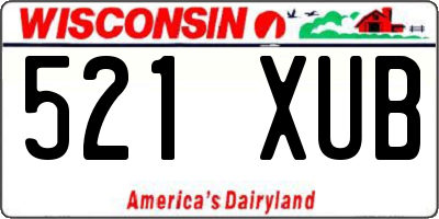 WI license plate 521XUB